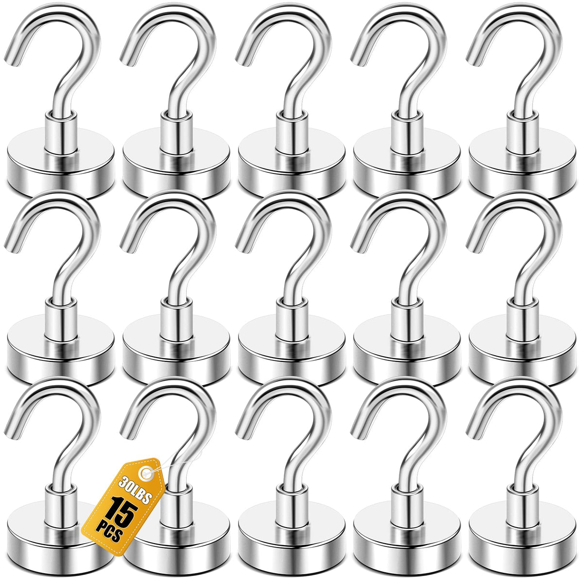 DIYMAG Magnetic Hooks 20pcs 30lbs+ Cruise Essentials 2026 Magnet Hook Black