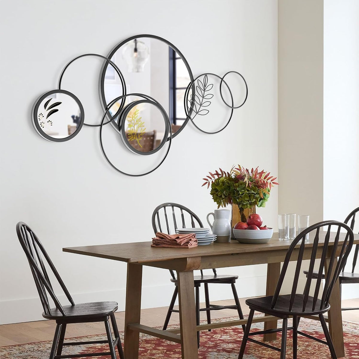 Wall Mirror Decorative, Round Decorative Mirror, Large Decor Metal Wall Art