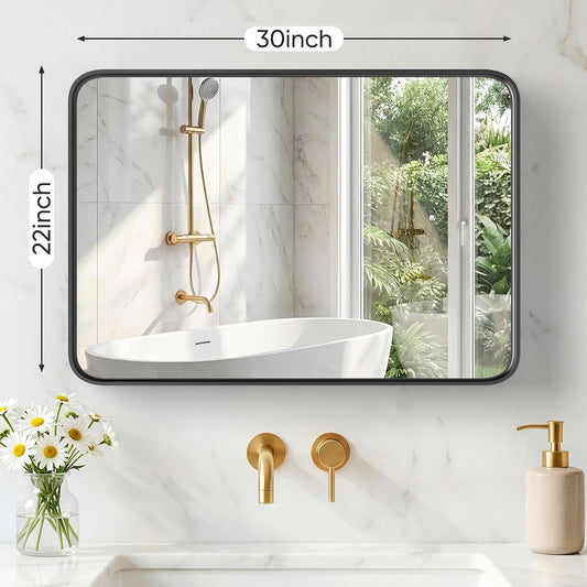 30x22 Inch Bathroom Mirror for Over Sink, Vanity Mirror