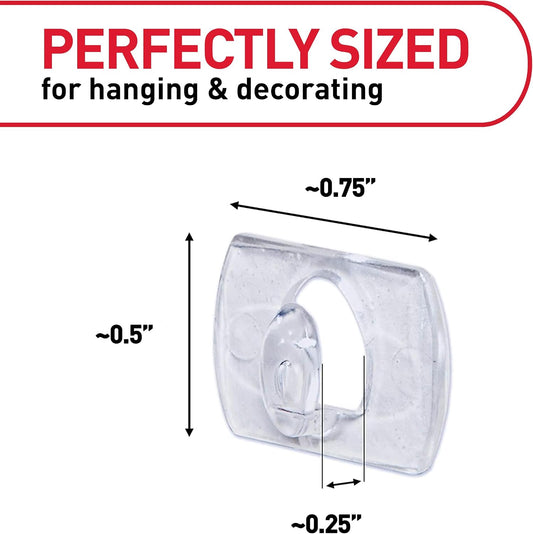 Command Clear Indoor Mini Light Clips Value Pack, 45 Clips, 54 Strips, Damage-Free String Light Hangers for Home, Room, Wall, Office, and Dorm Decor, Great for Cable Management, Holds up to 0.3 lb