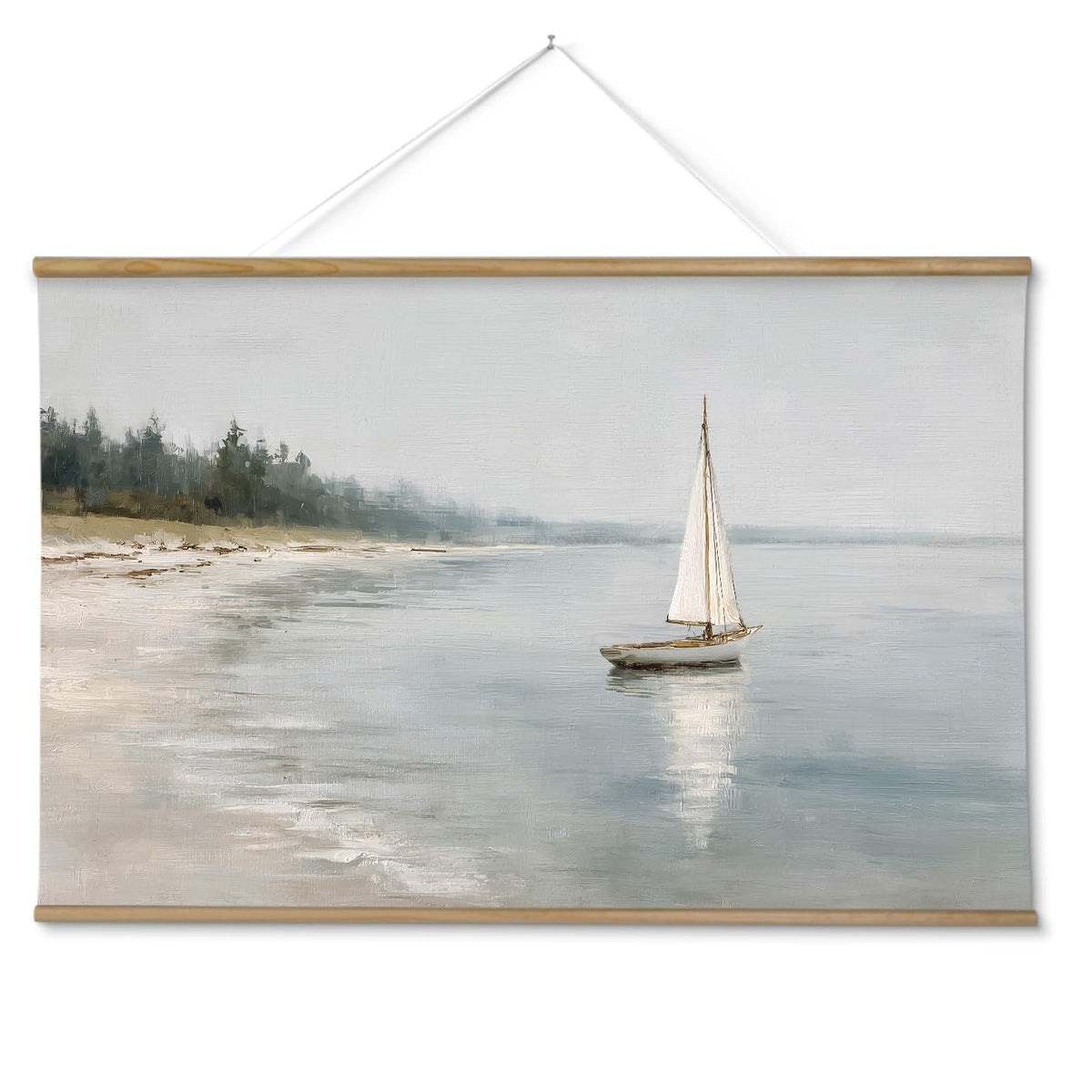 ARPEOTCY Extra Large Vintage Framed Wall Art, Fall Landscape Print, 36x54In