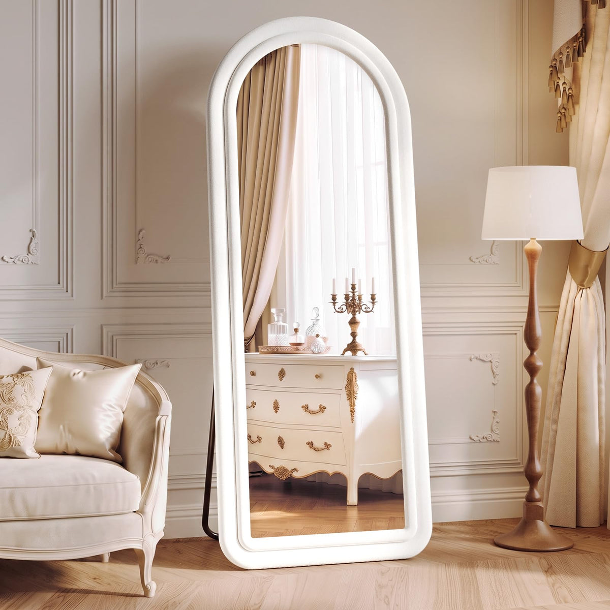 Koonmi 71"x32" Arched Full Length Mirror, Floor Mirror with Stand