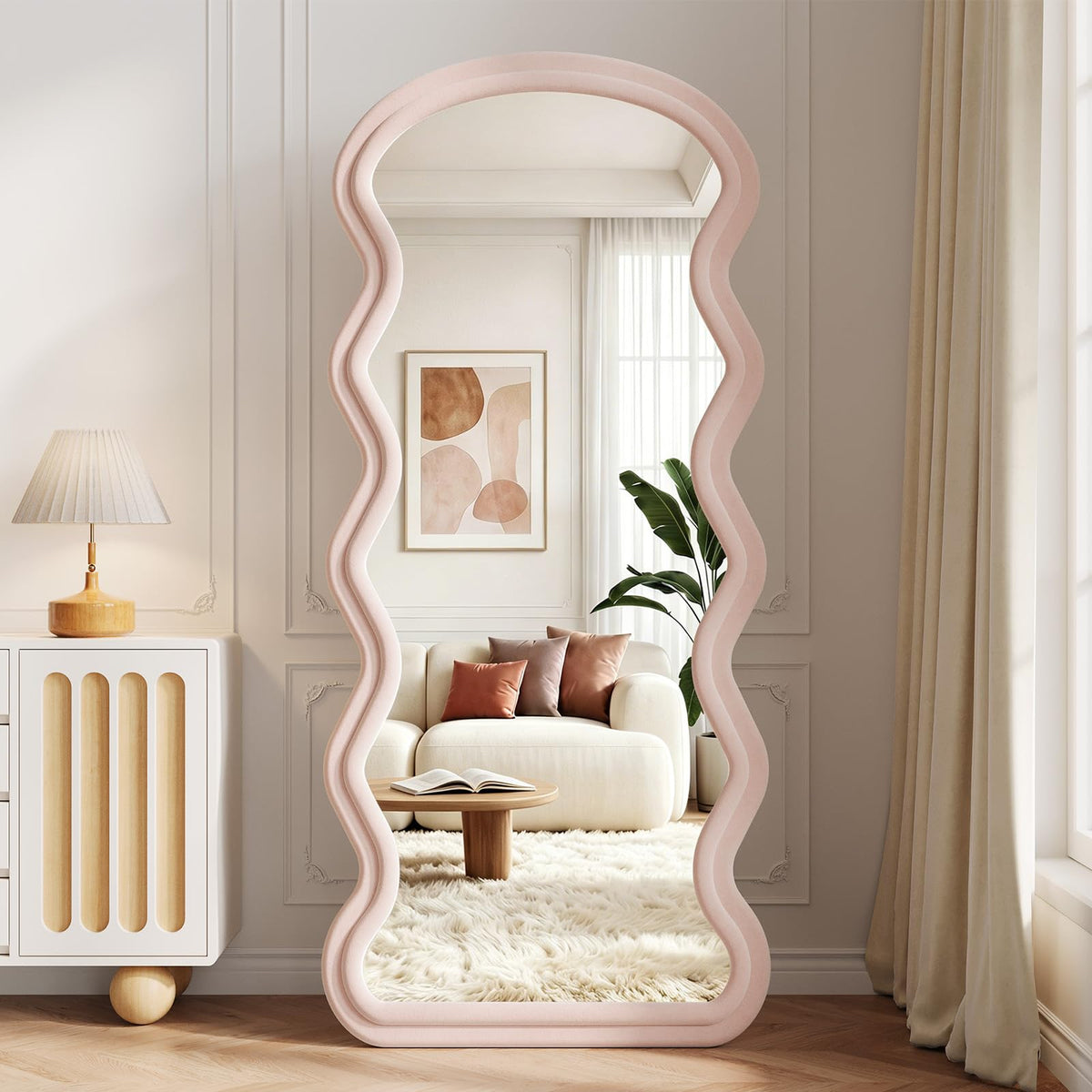 Koonmi 71"x32" Arched Full Length Mirror, Floor Mirror with Stand