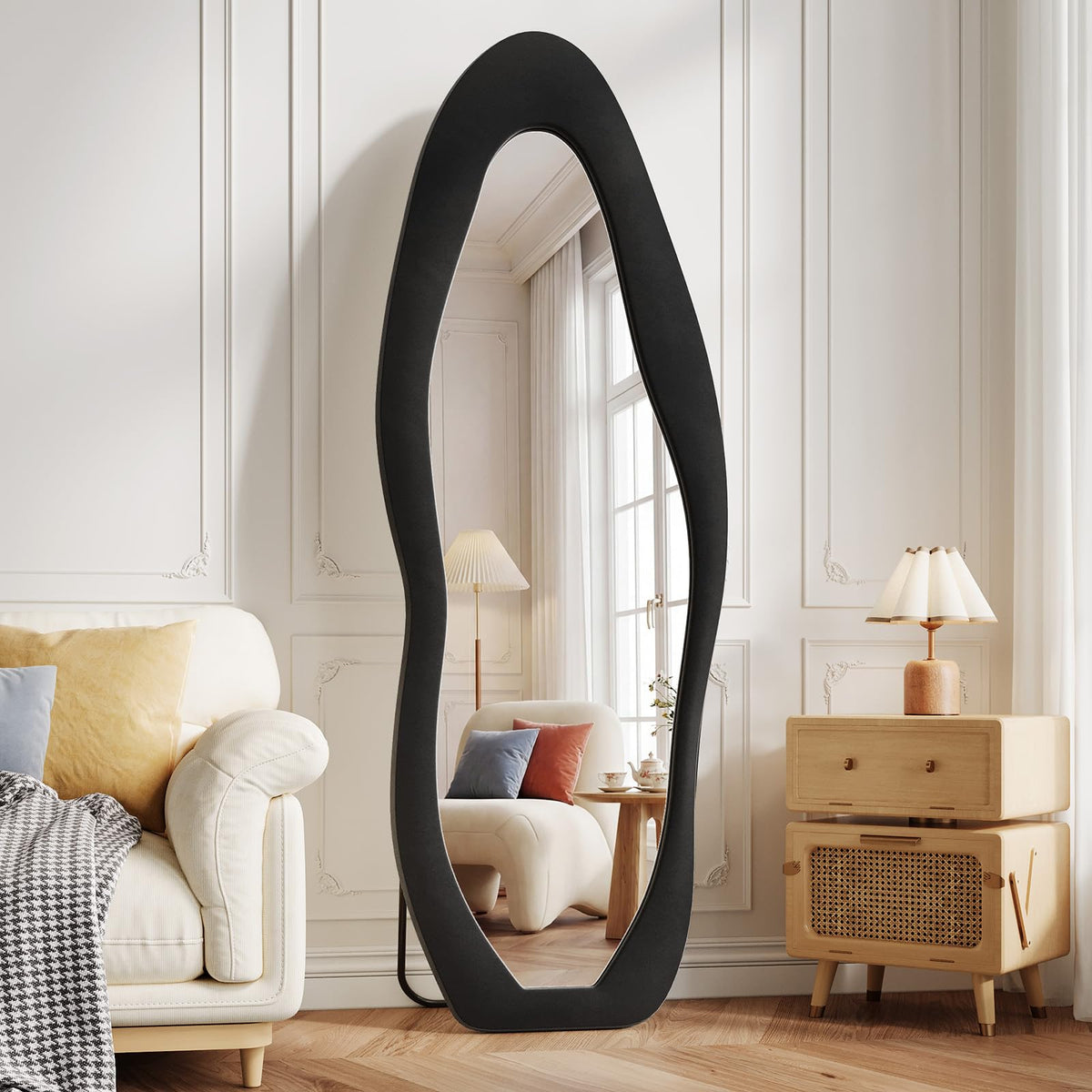 Koonmi 71"x32" Arched Full Length Mirror, Floor Mirror with Stand