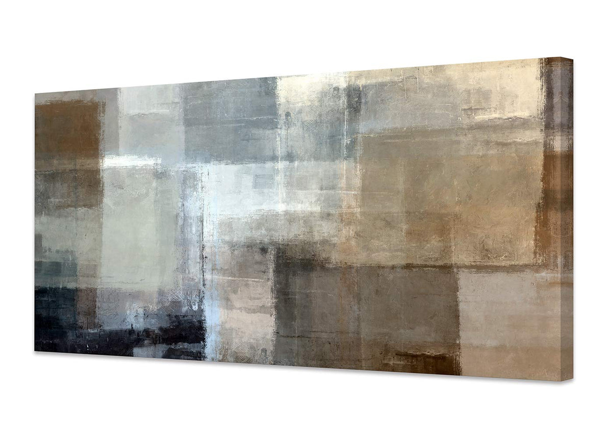 Baisuart A61275 Canvas Prints Abstract Wall Art Print Paintings Grey and Brown Stretched Canvas Wooden Framed for living Room Bedroom and Office Home Decor Artwork XXLarge 30x60inch