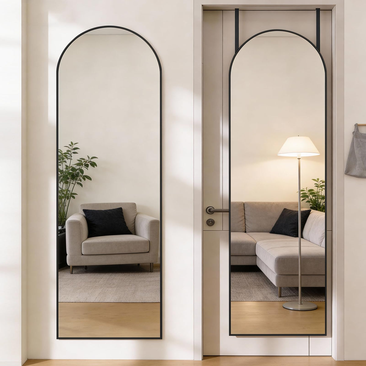 16"x59" Arched Mirror Full Length, Upgraded Body Wall Mirrors