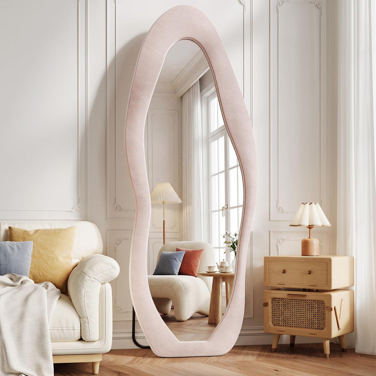 Koonmi 71"x32" Arched Full Length Mirror, Floor Mirror with Stand