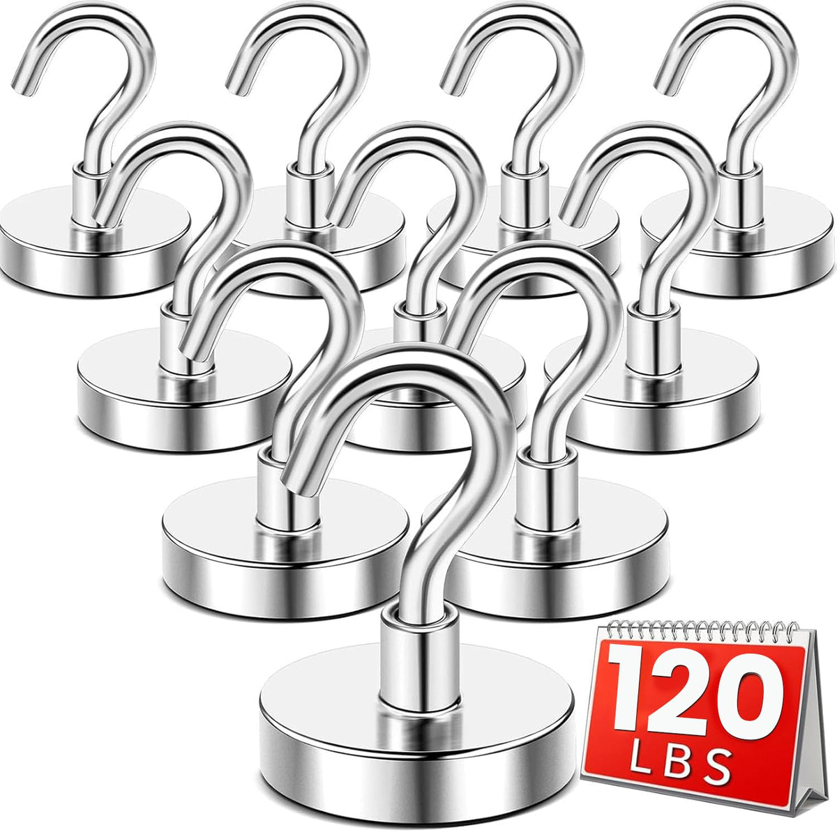 DIYMAG Magnetic Hooks 20pcs 30lbs+ Cruise Essentials 2026 Magnet Hook Black