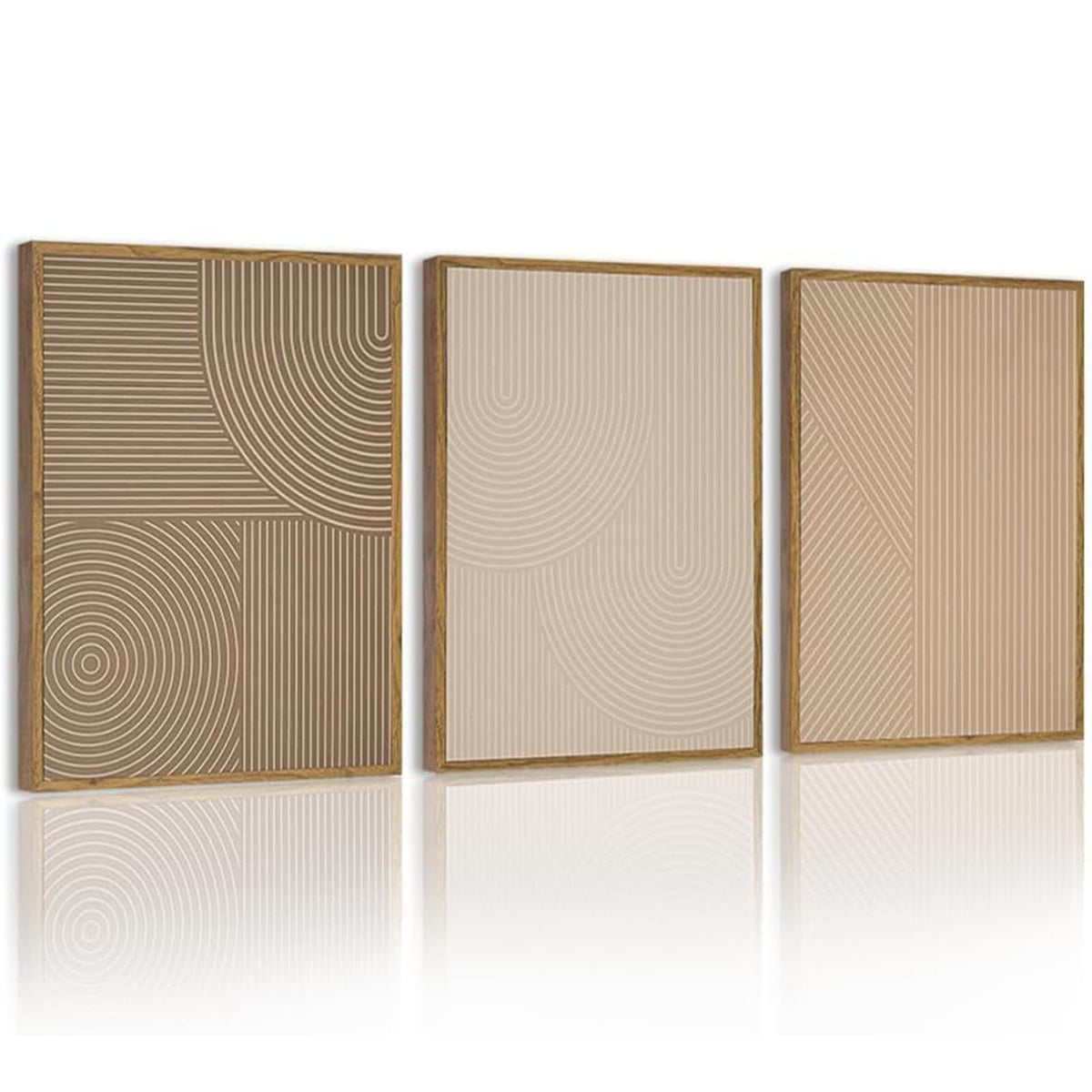 PHOPAGO Minimalist Abstract Framed Wall Art 11x14in Natural Framed