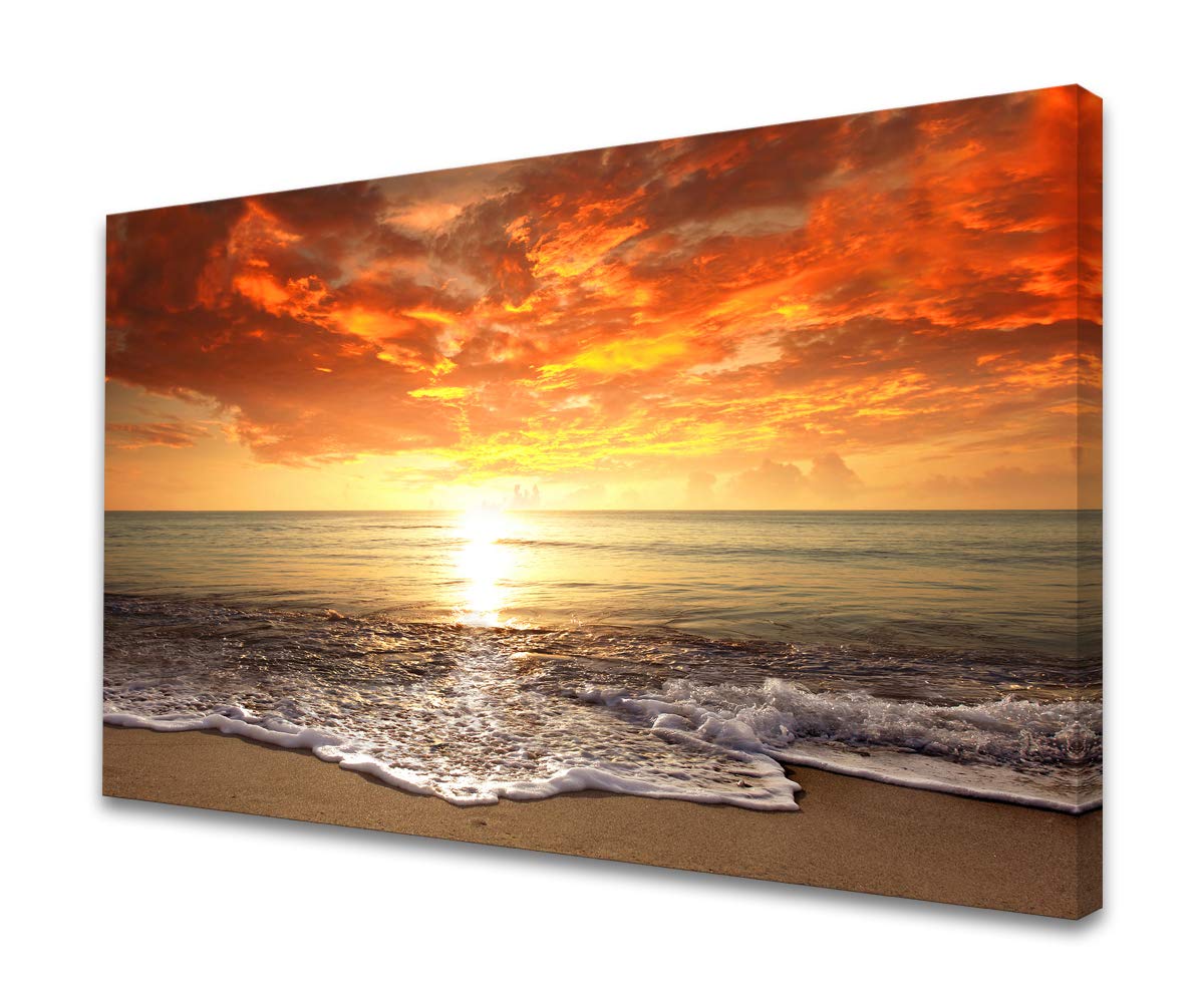 Baisuart A61275 Canvas Prints Abstract Wall Art Print Paintings Grey and Brown Stretched Canvas Wooden Framed for living Room Bedroom and Office Home Decor Artwork XXLarge 30x60inch
