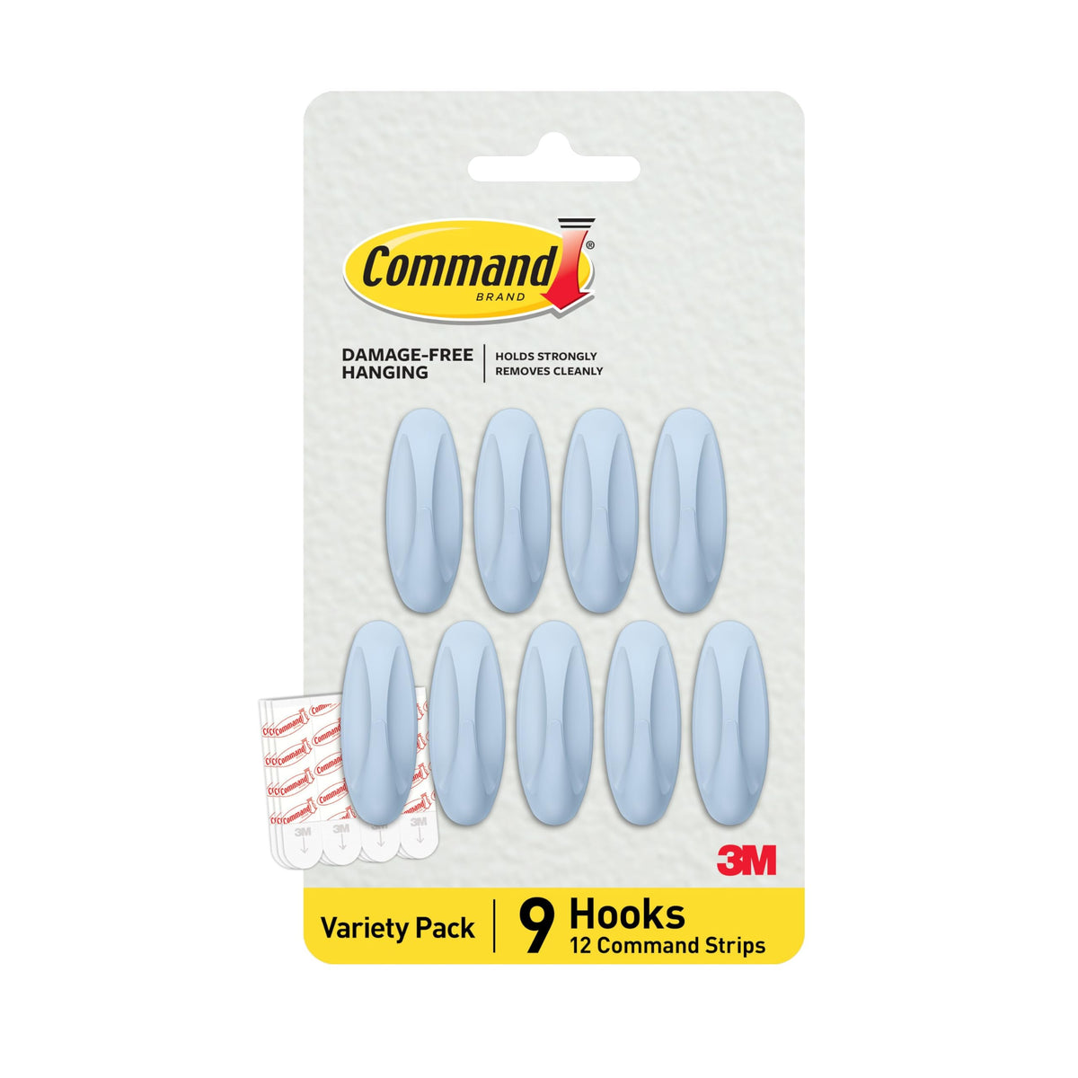 Command Medium Designer Hooks, 9 Hooks, 12 Strips