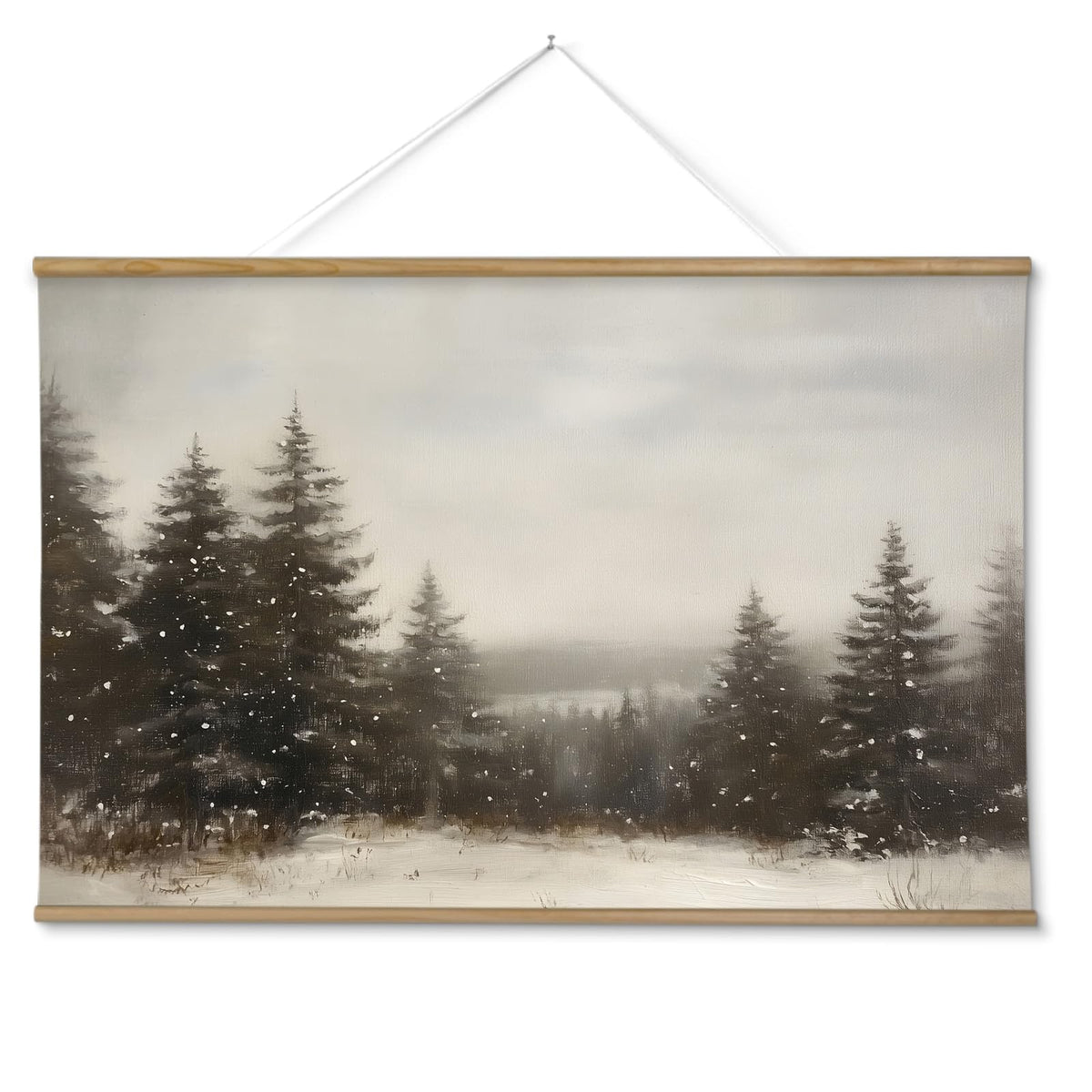 ARPEOTCY Extra Large Vintage Framed Wall Art, Fall Landscape Print, 36x54In