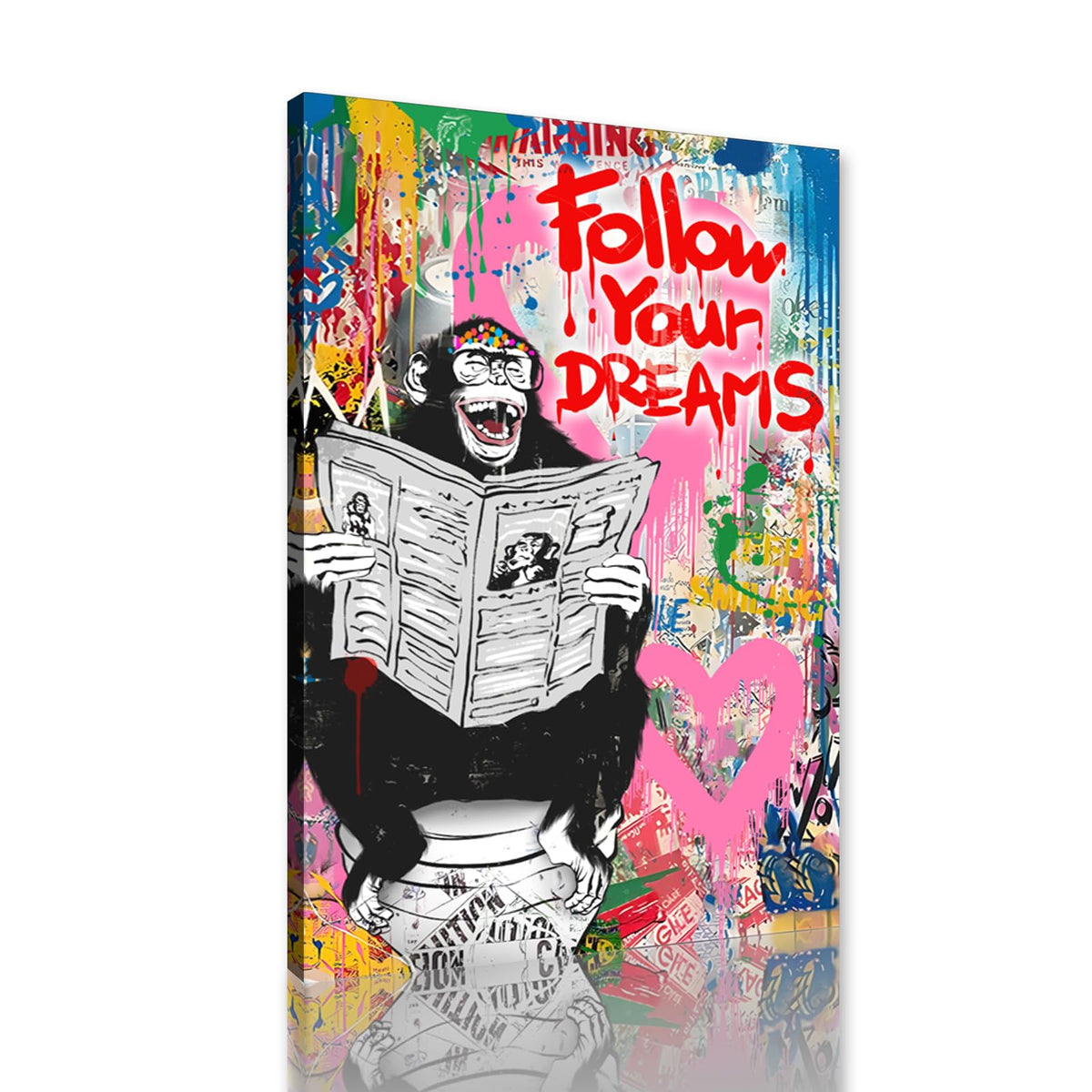 Banksy Wall Art Graffiti Street Giclee Canvas Paintings Poster and Prints Kid Wall Pictures girl Figure Street Picture Artwork Modern Framed Art for Home Wall Decor 24”Wx36”H