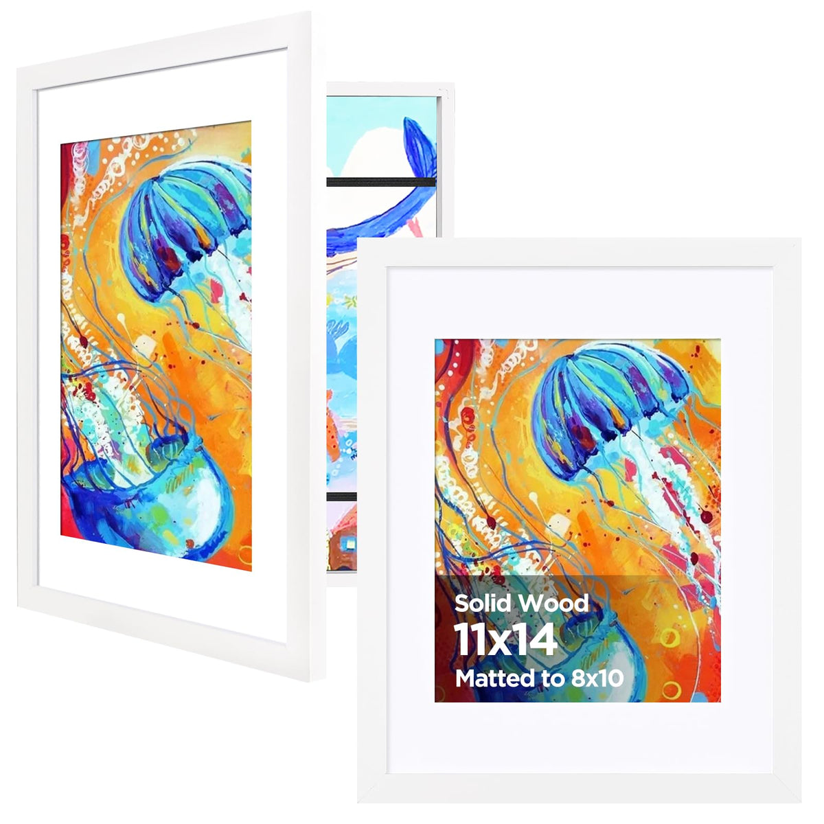 KINLINK 9x12 Kids Art Frame, Natural Artwork Frames 2 Pack