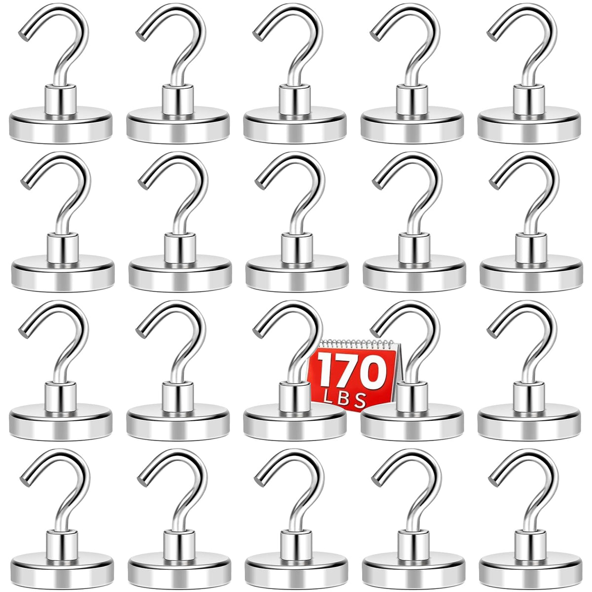 DIYMAG Magnetic Hooks 20pcs 30lbs+ Cruise Essentials 2026 Magnet Hook