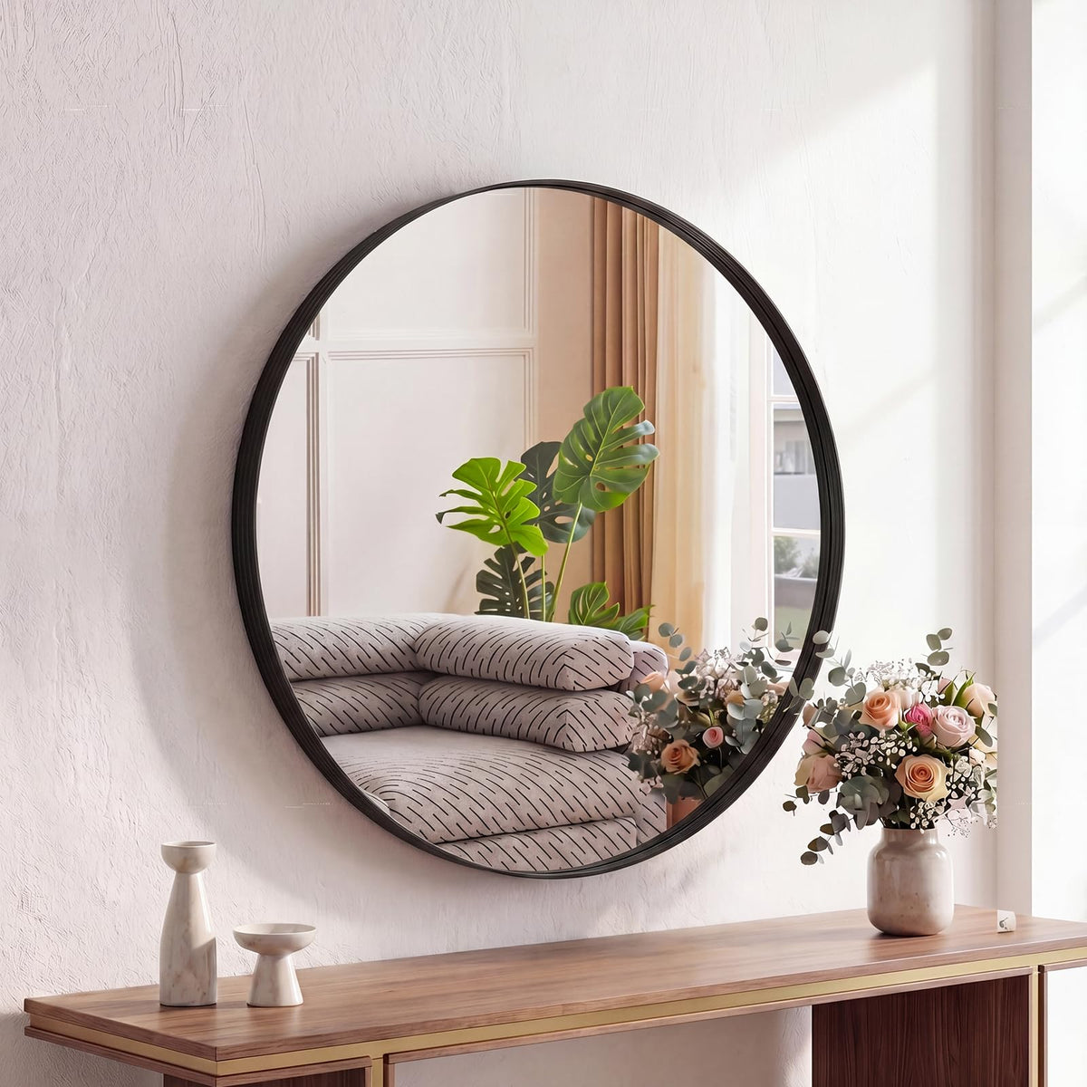 Sweetcrispy 24"x 36" Arched Gold Bathroom Mirrors for Wall