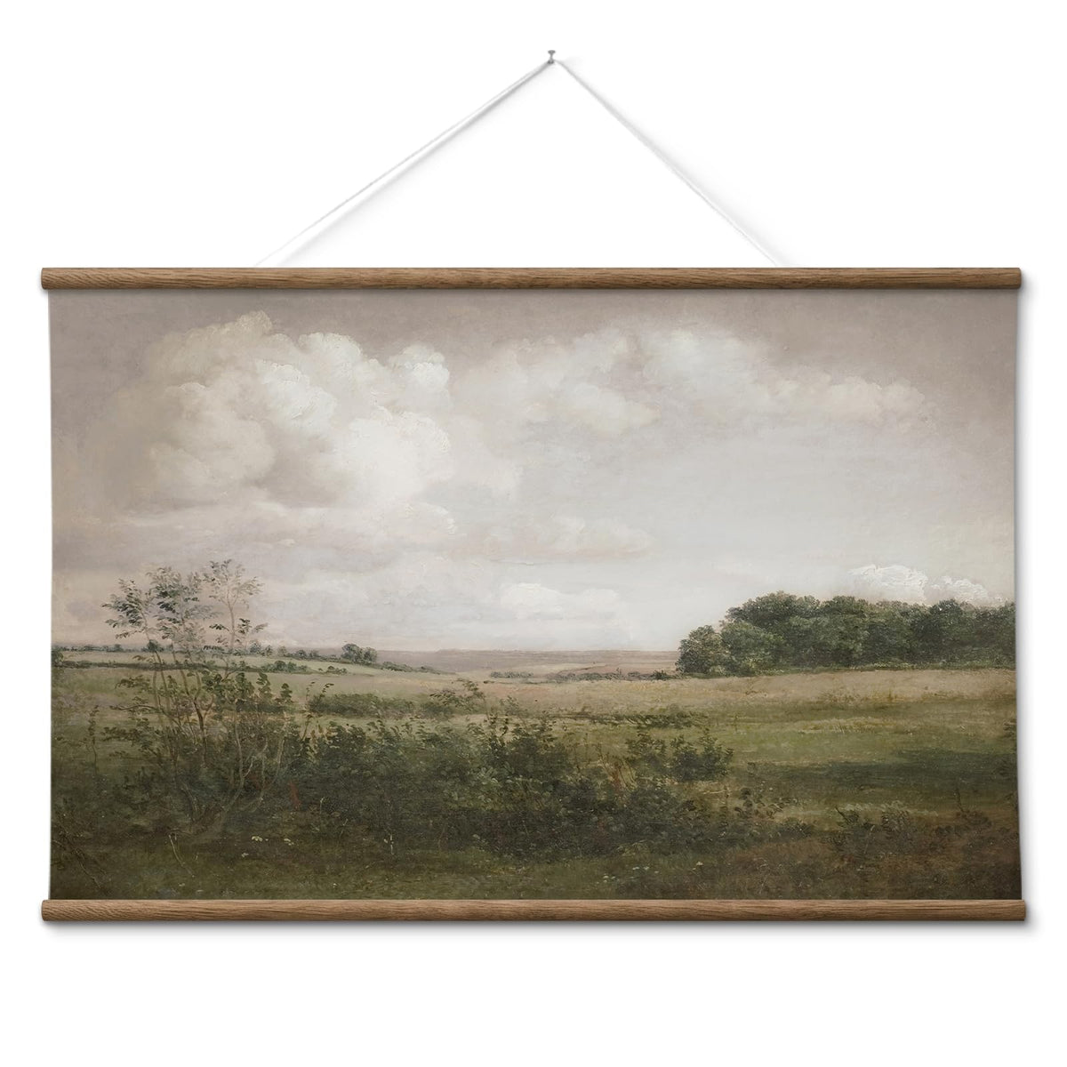 ARPEOTCY Extra Large Vintage Framed Wall Art, Fall Landscape Print, 36x54In