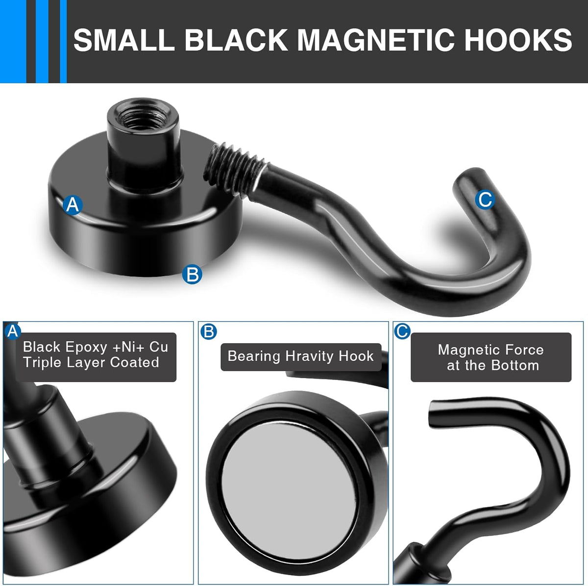 LOVIMAG Magnetic Hooks for Cruise Essentials 2026 Cabins Door 12 Pack-30LBS