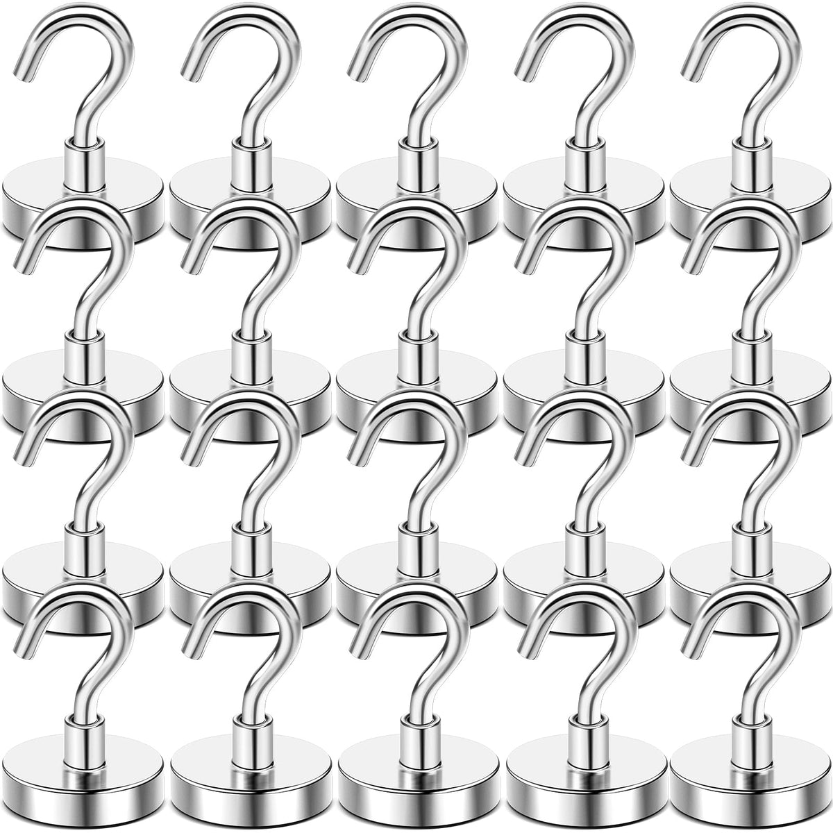 DIYMAG Magnetic Hooks 20pcs 30lbs+ Cruise Essentials 2026 Magnet Hook Black