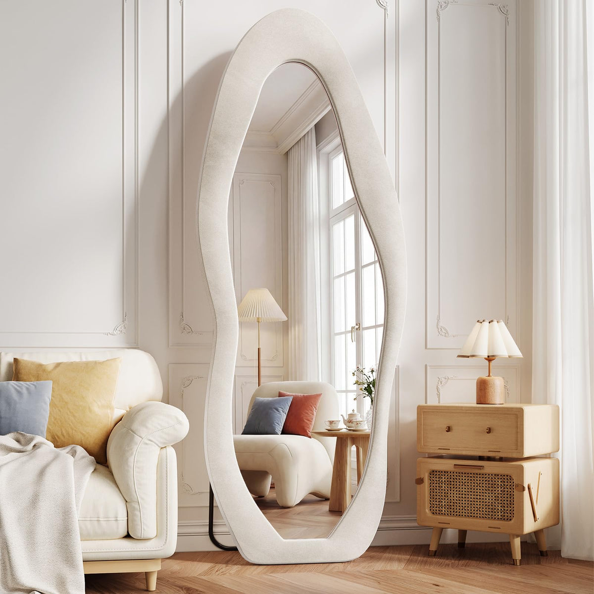 Koonmi 71"x32" Arched Full Length Mirror, Floor Mirror with Stand