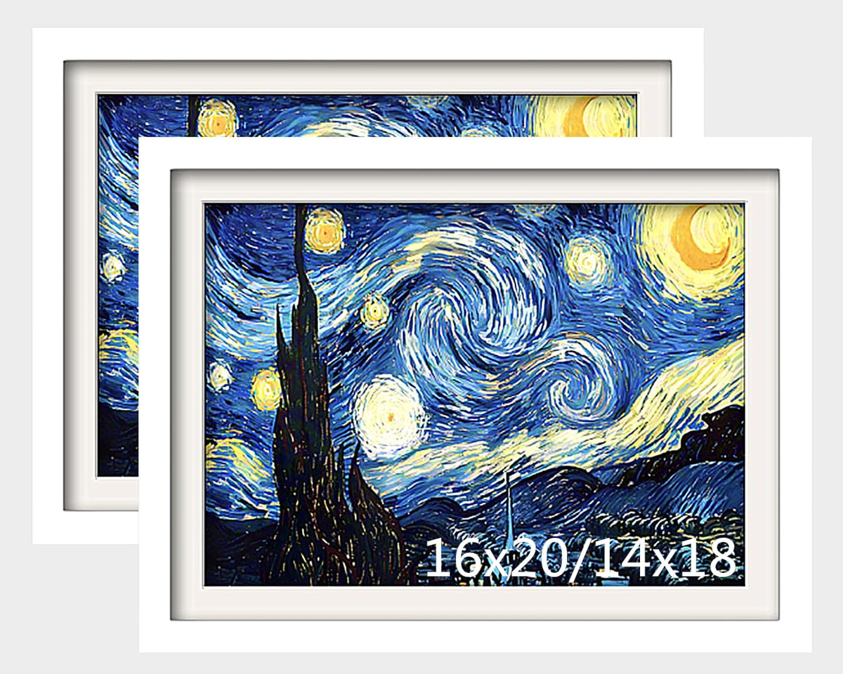 NIHO-JIUMA Diamond Art Wood Frame, 14X14 in / 35X35 cm, Black, 2-piece set