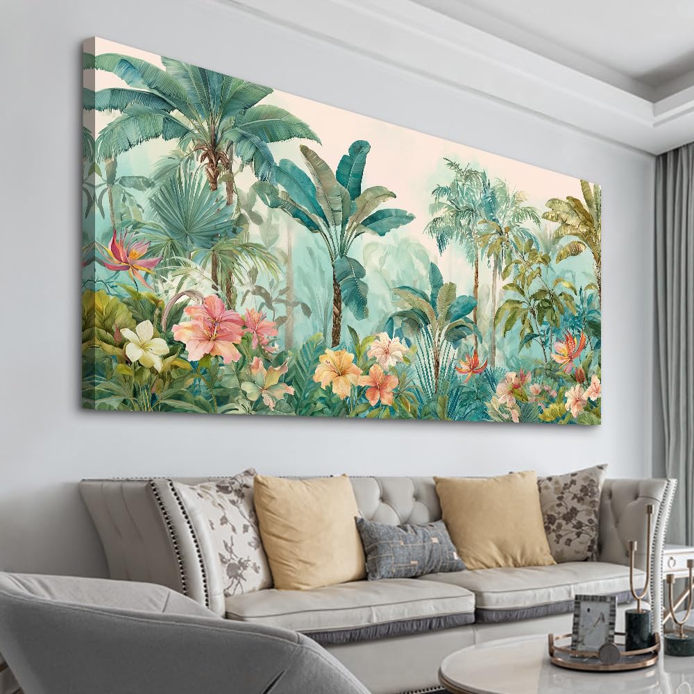 BewDalky Abstract Coastal Beach Wall Art Blue Ocean Waves Canvas Prints Modern Minimalist Landscape Painting Seascape Pictures Artwork for Living Room Bedroom Bathroom Beachy House Wall Decor 20"x40"