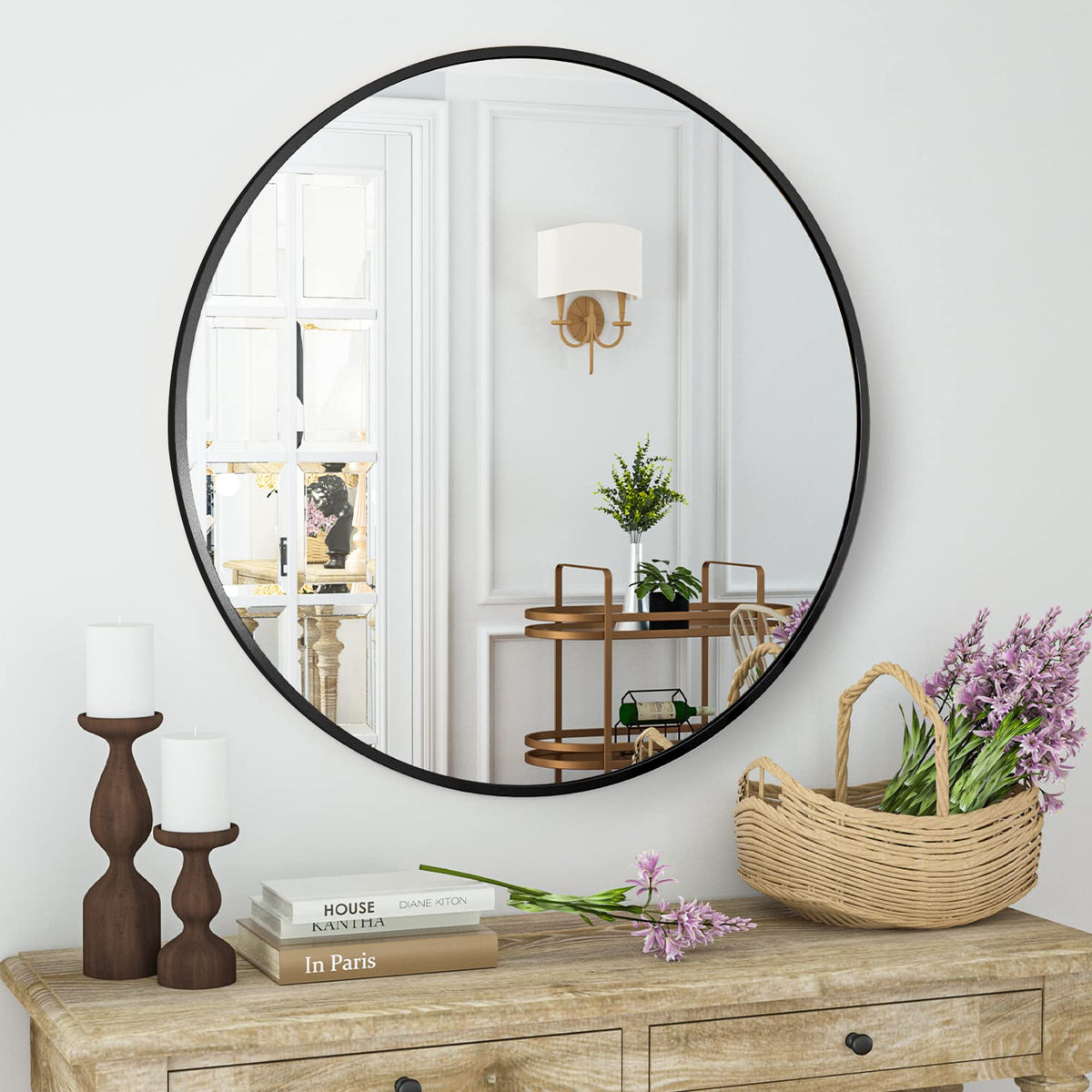 HARRITPURE Round Mirror 30 Gold Wall Mounted Circle Mirrors