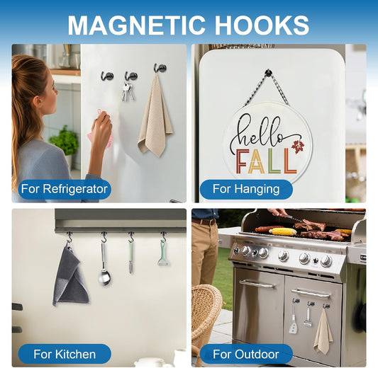LOVIMAG Magnetic Hooks for Cruise Essentials 2026 Cabins Door 12 Pack-30LBS