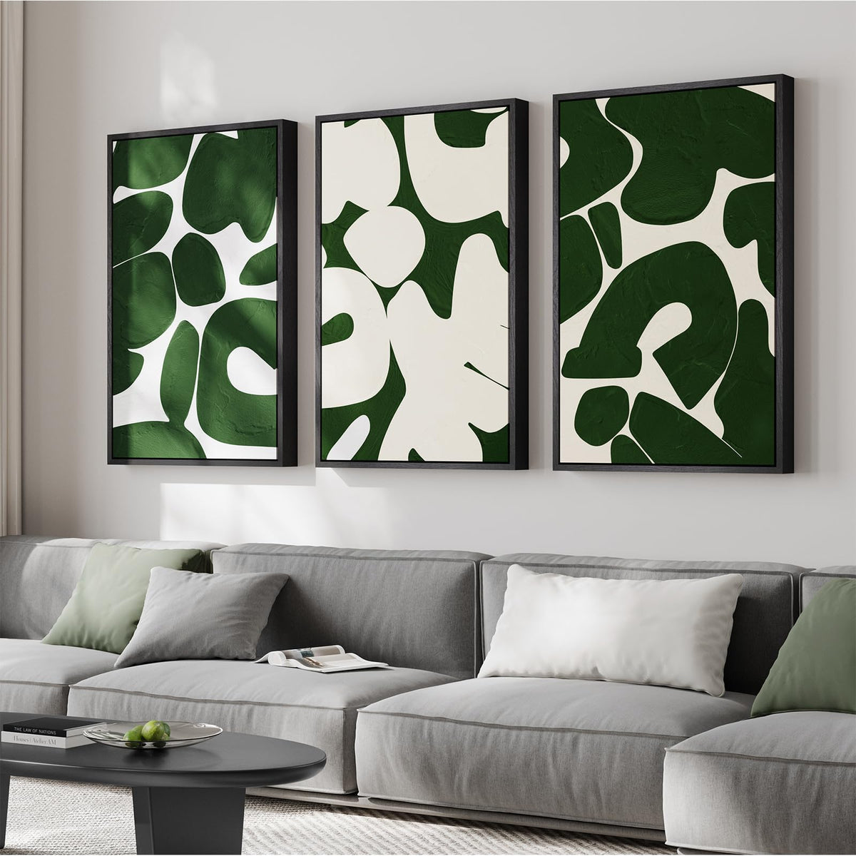 Large Framed Abstract Nature Landscape Wall Art for Living Room, 24x36 In