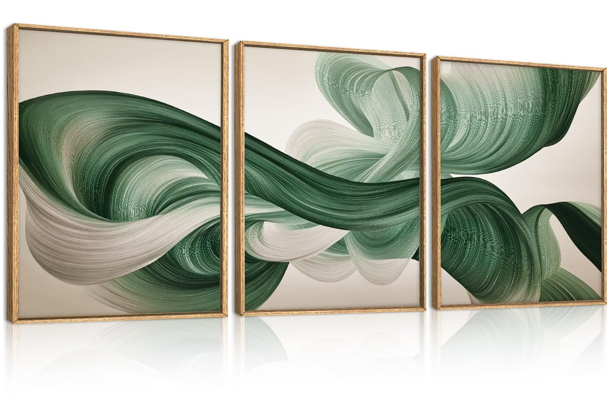 KAIRNE Neutral Abstrcat Landscape Framed Canvas Wall Art Set-40"x20"x1