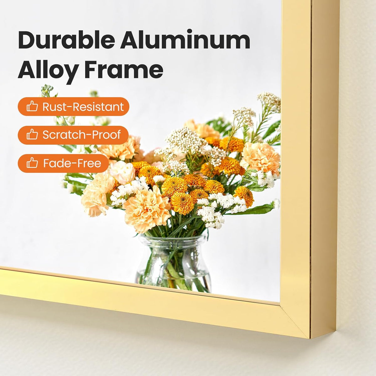 Sweetcrispy 24"x 36" Arched Gold Bathroom Mirrors for Wall