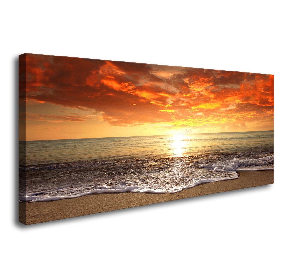 Baisuart A61275 Canvas Prints Abstract Wall Art Print Paintings Grey and Brown Stretched Canvas Wooden Framed for living Room Bedroom and Office Home Decor Artwork XXLarge 30x60inch