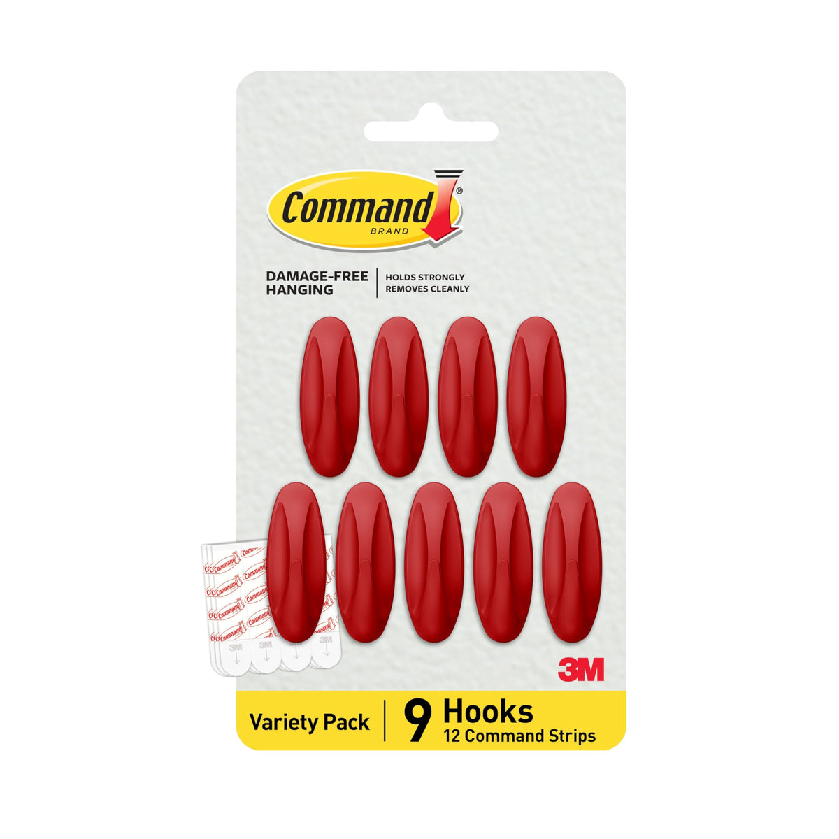 Command Medium Designer Hooks, 9 Hooks, 12 Strips
