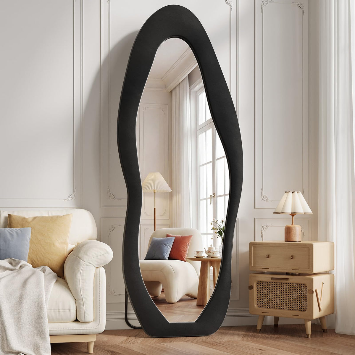 Koonmi 71"x32" Arched Full Length Mirror, Floor Mirror with Stand