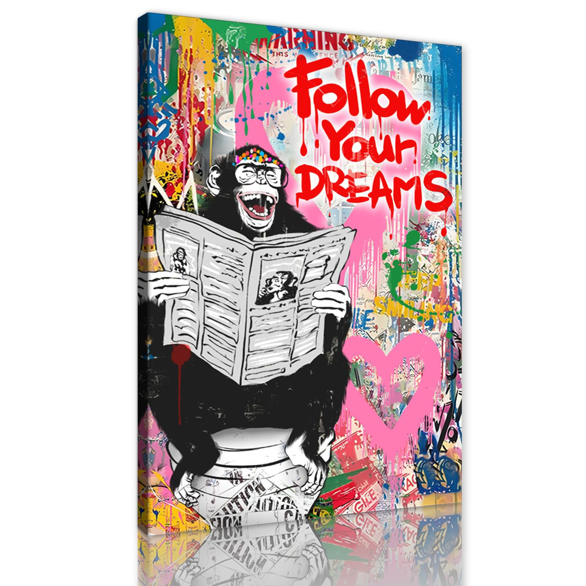 Banksy Wall Art Graffiti Street Giclee Canvas Paintings Poster and Prints Kid Wall Pictures girl Figure Street Picture Artwork Modern Framed Art for Home Wall Decor 24”Wx36”H