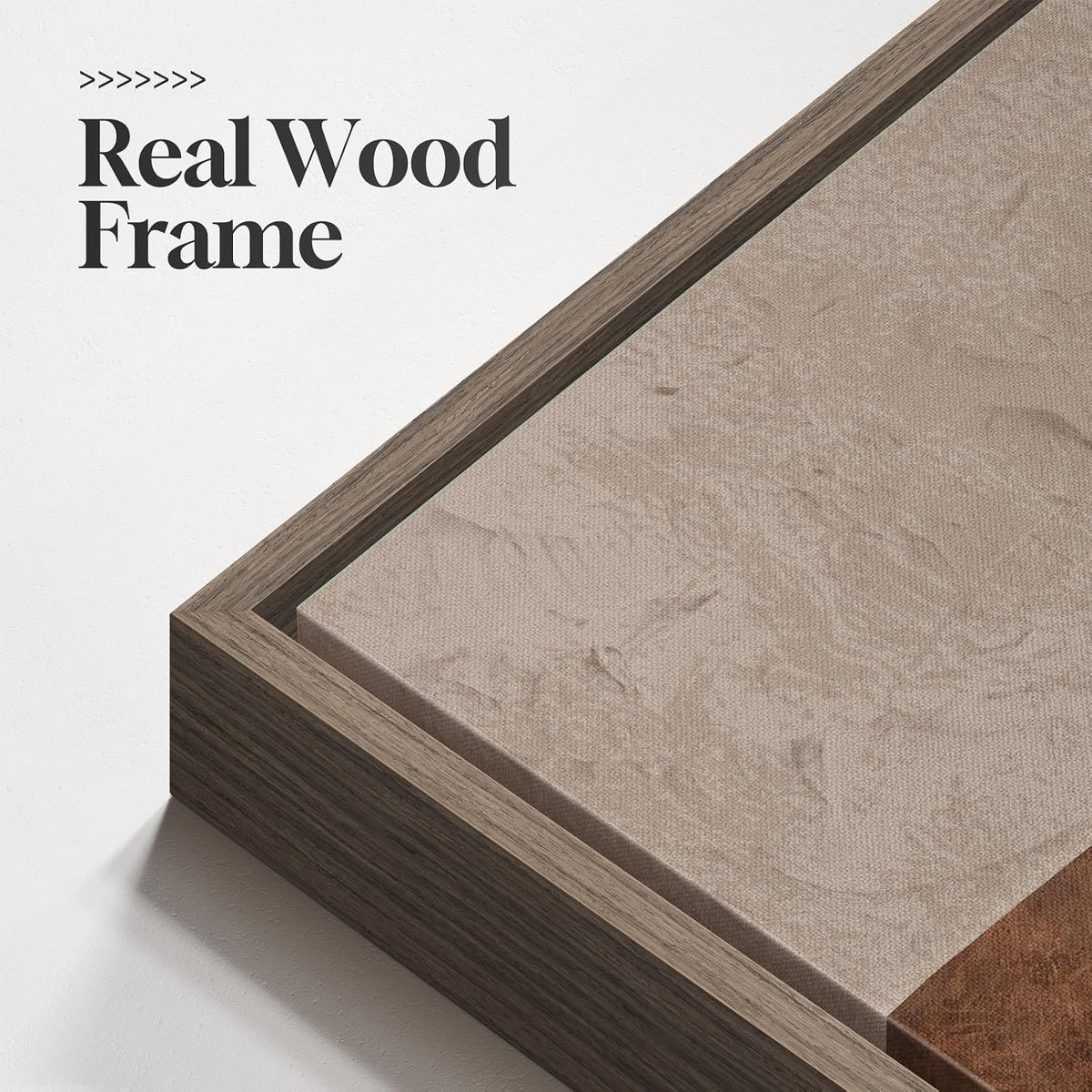 Framed Modern Rustic Neutral Abstract Wall Art, 3 Piece Set, Each 16x24 In