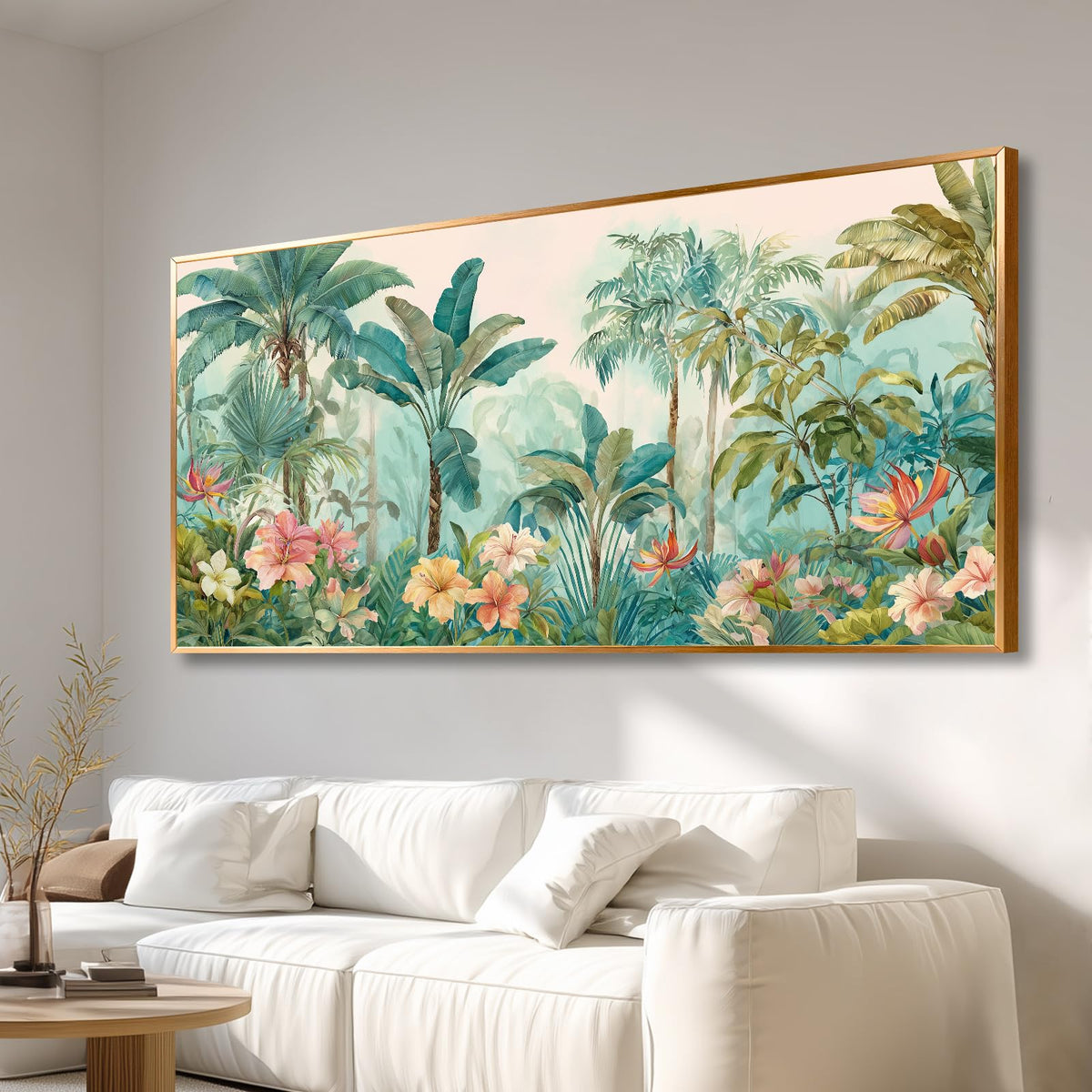 BewDalky Abstract Coastal Beach Wall Art Blue Ocean Waves Canvas Prints Modern Minimalist Landscape Painting Seascape Pictures Artwork for Living Room Bedroom Bathroom Beachy House Wall Decor 20"x40"