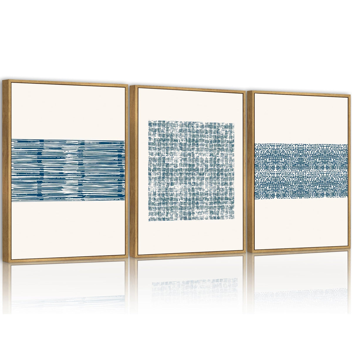 PHOPAGO Minimalist Abstract Framed Wall Art 11x14in Natural Framed