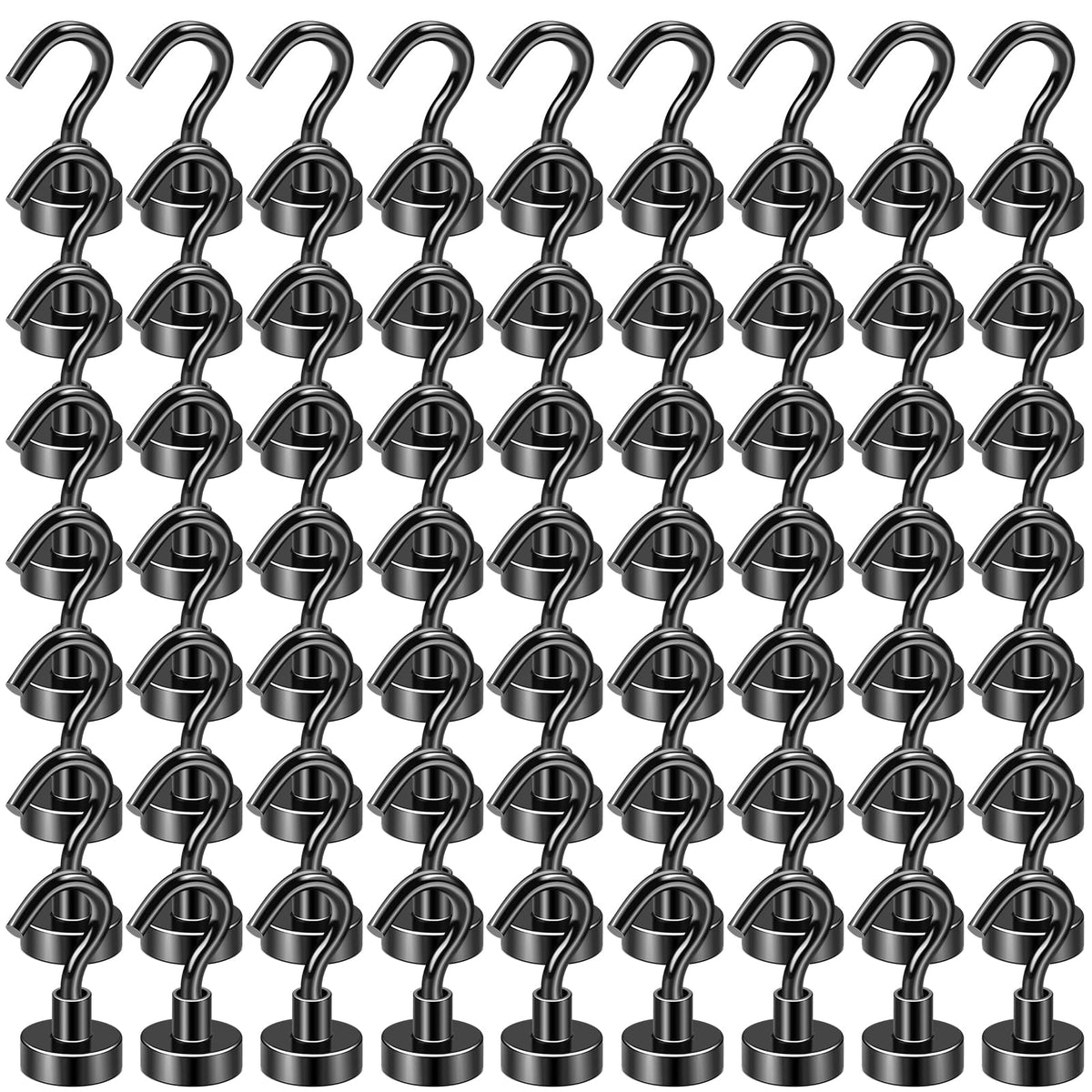 DIYMAG Magnetic Hooks 20pcs 30lbs+ Cruise Essentials 2026 Magnet Hook Black