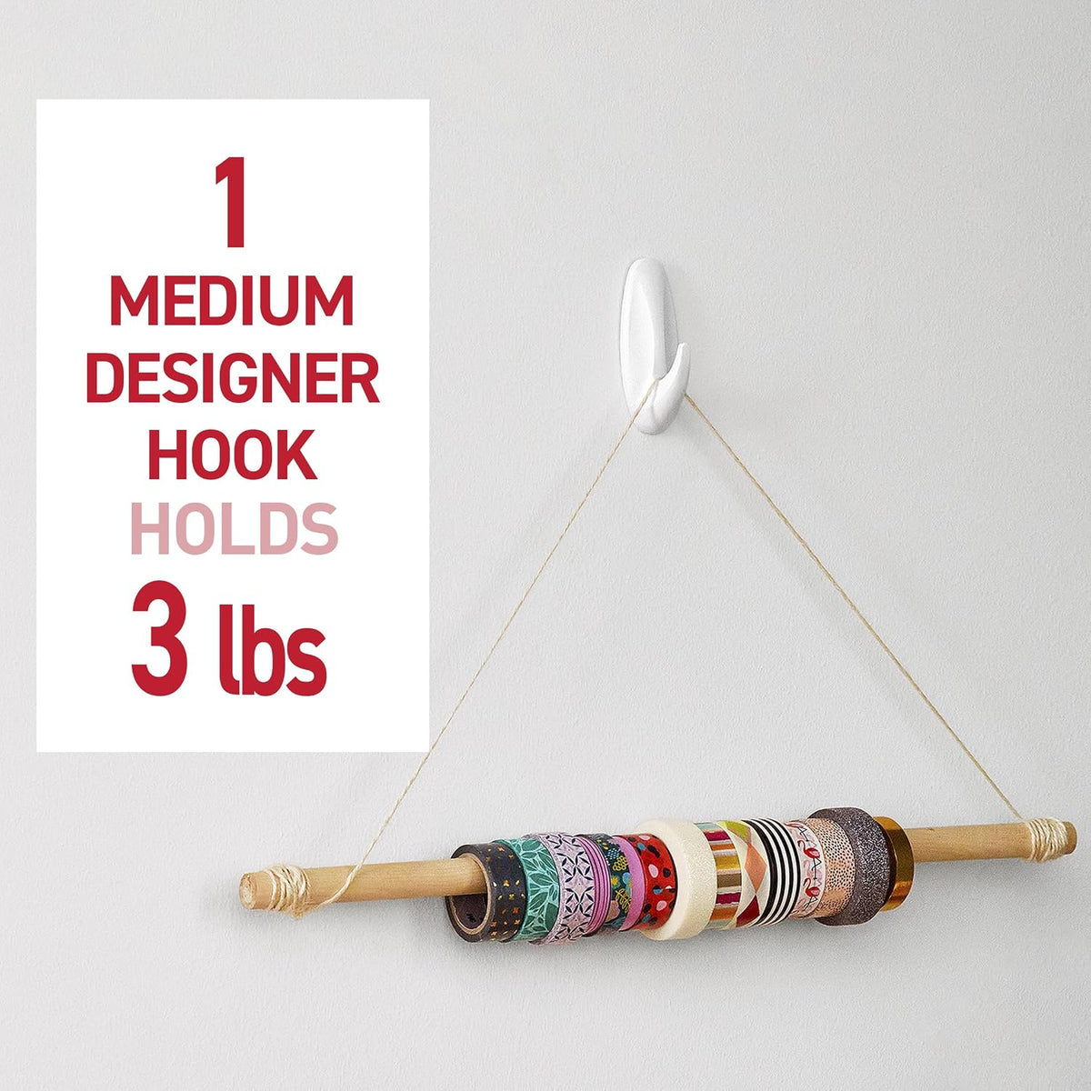Command Medium Designer Hooks, 9 Hooks, 12 Strips