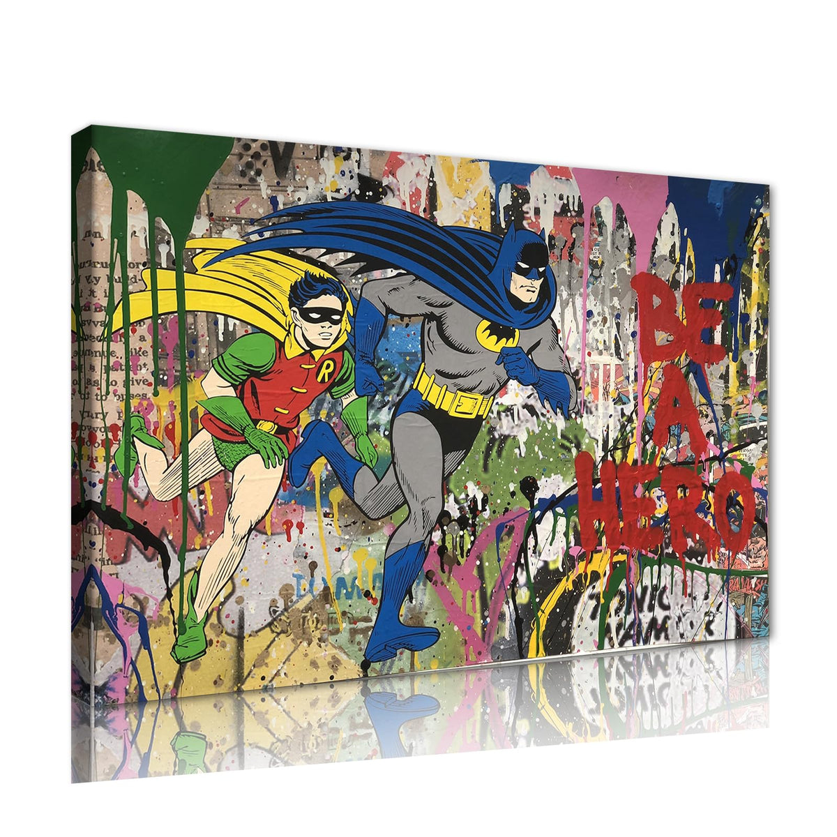 Banksy Wall Art Graffiti Street Giclee Canvas Paintings Poster and Prints Kid Wall Pictures girl Figure Street Picture Artwork Modern Framed Art for Home Wall Decor 24”Wx36”H