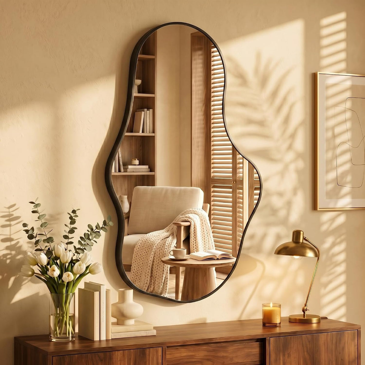 Bathroom Mirror for Over Sink-Black Room Decor Wall Mirror 22"x 36"