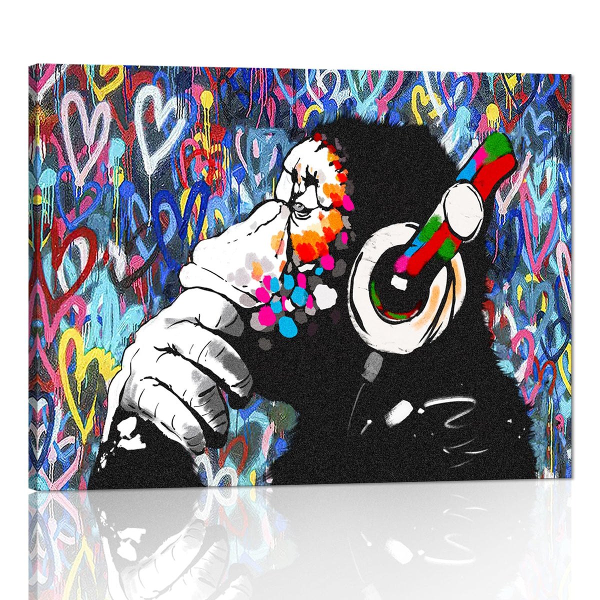 Banksy Wall Art Graffiti Street Giclee Canvas Paintings Poster and Prints Kid Wall Pictures girl Figure Street Picture Artwork Modern Framed Art for Home Wall Decor 24”Wx36”H