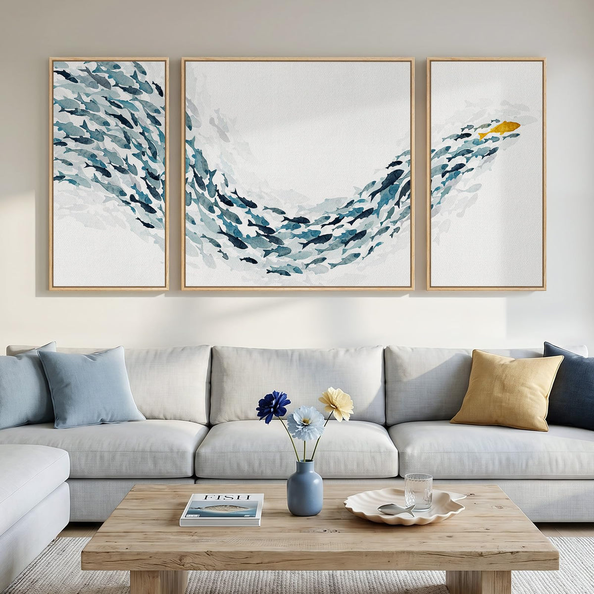 Large Framed Boho Black White Abstract Wall Art for Living Room, 24x36 In