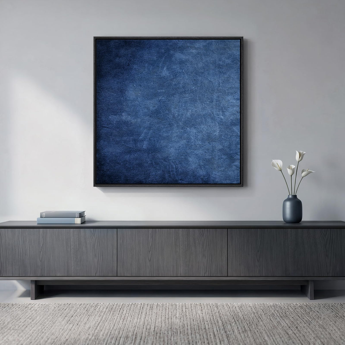Framed Neutral Brown Abstract Canvas Wall Art for Living Room, 30x30 In