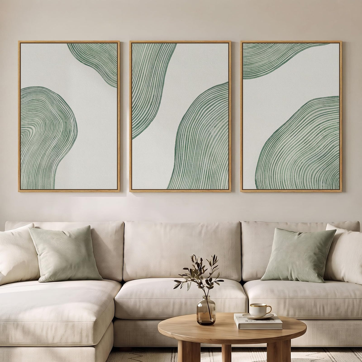 Large Framed Boho Black White Abstract Wall Art for Living Room, 24x36 In