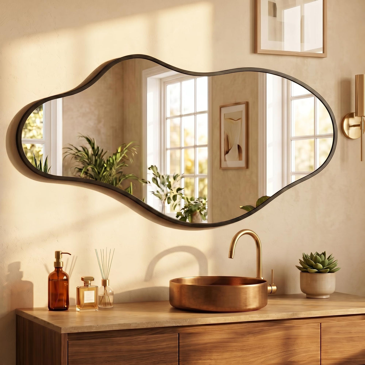 Bathroom Mirror for Over Sink-Black Room Decor Wall Mirror 22"x 36"