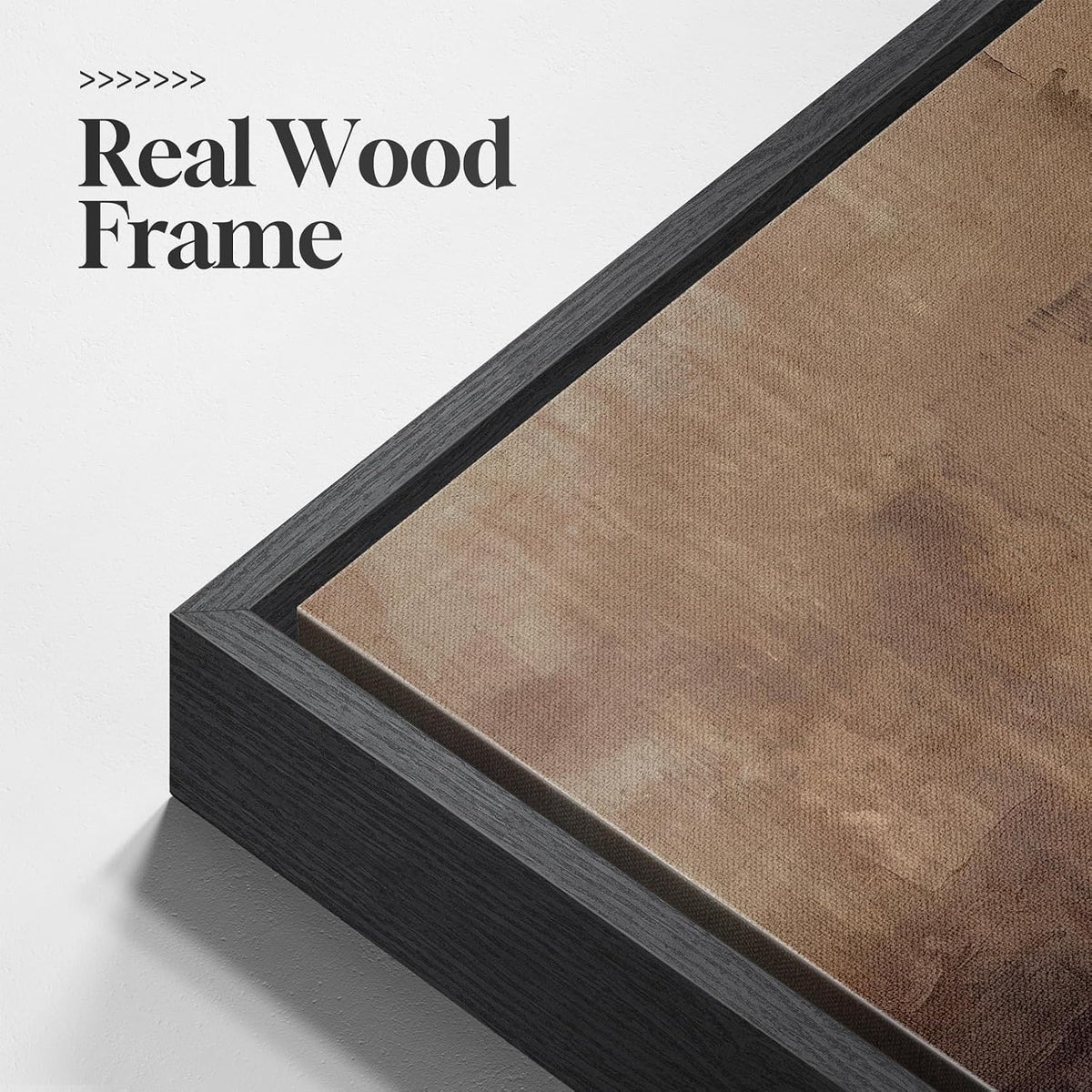 Extra Large Framed Brown Abstract Wall Art for Living Room, Vertical 40x60