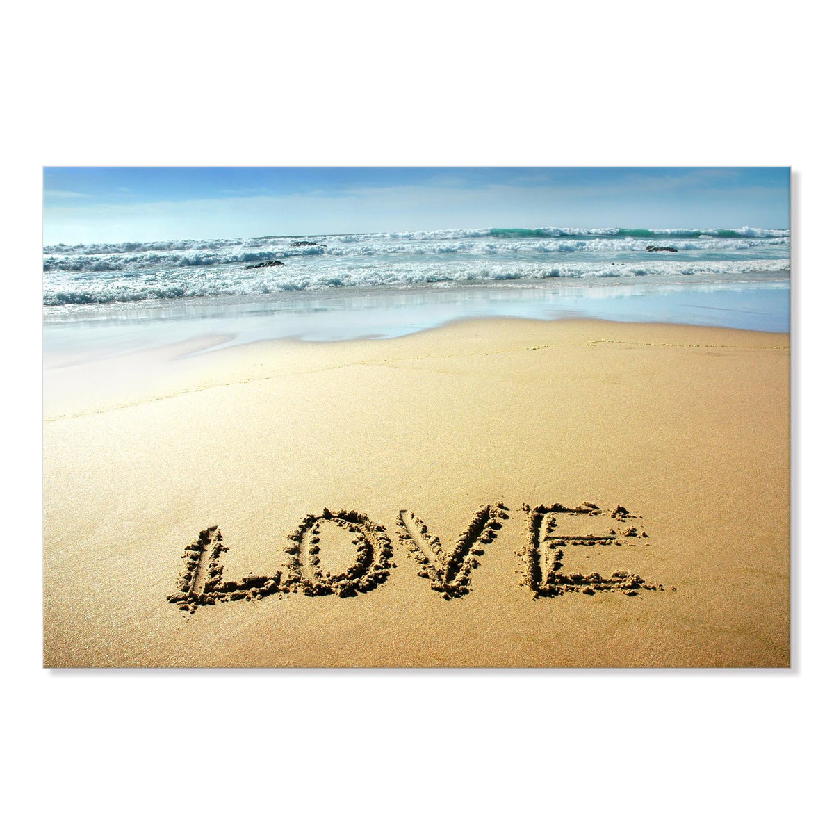 Goldfoilart Ocean Beach Sunset Canvas Wall Art for Bedroom Seascape Paintings Coastal Picture Framed Artwork for Bathroom Living Room Office Wall Decor 20" x 40"