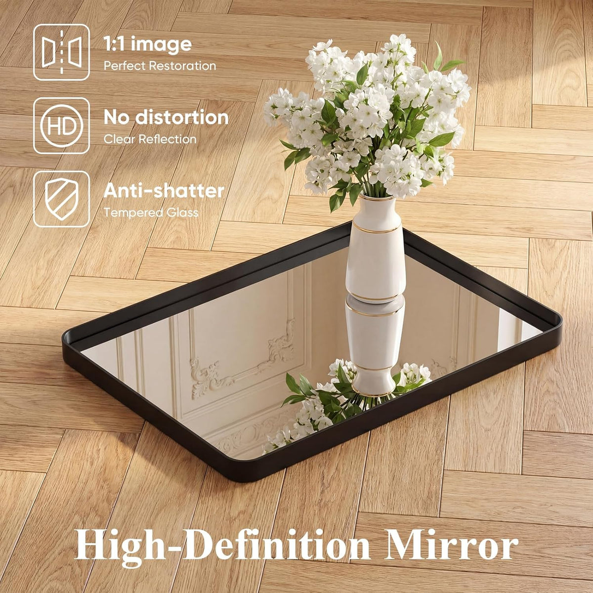 30x22 Inch Bathroom Mirror for Over Sink, Vanity Mirror